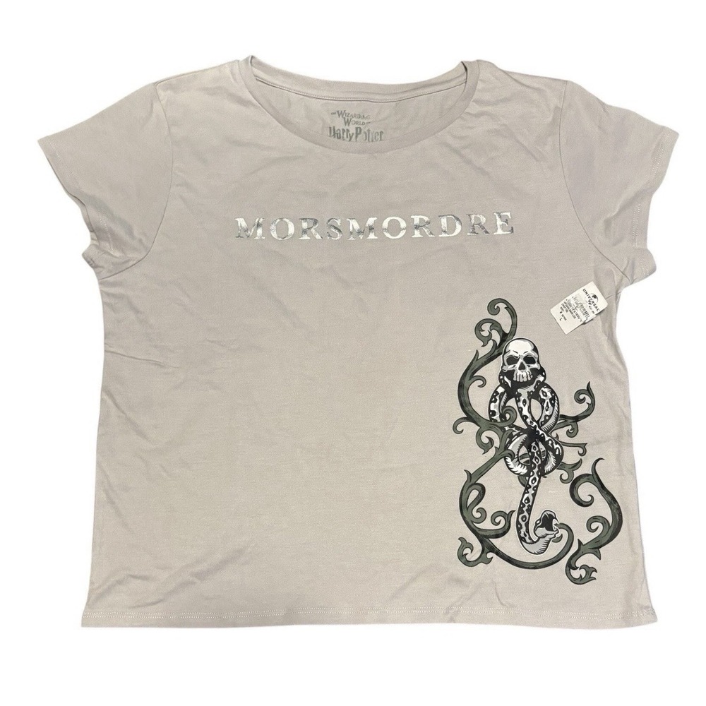 Harry Potter Shirt‎ Womens Large Morsmordre Crop Dark Mark Park Exclusive